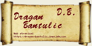Dragan Bantulić vizit kartica